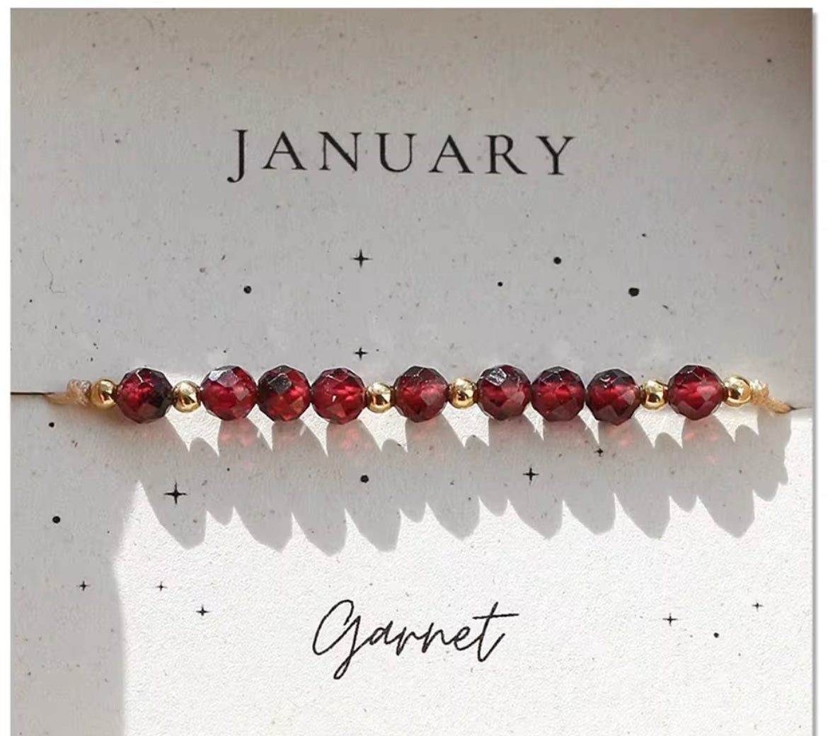 Birth Month Crystal Cord Bracelet — Curated By Suarez