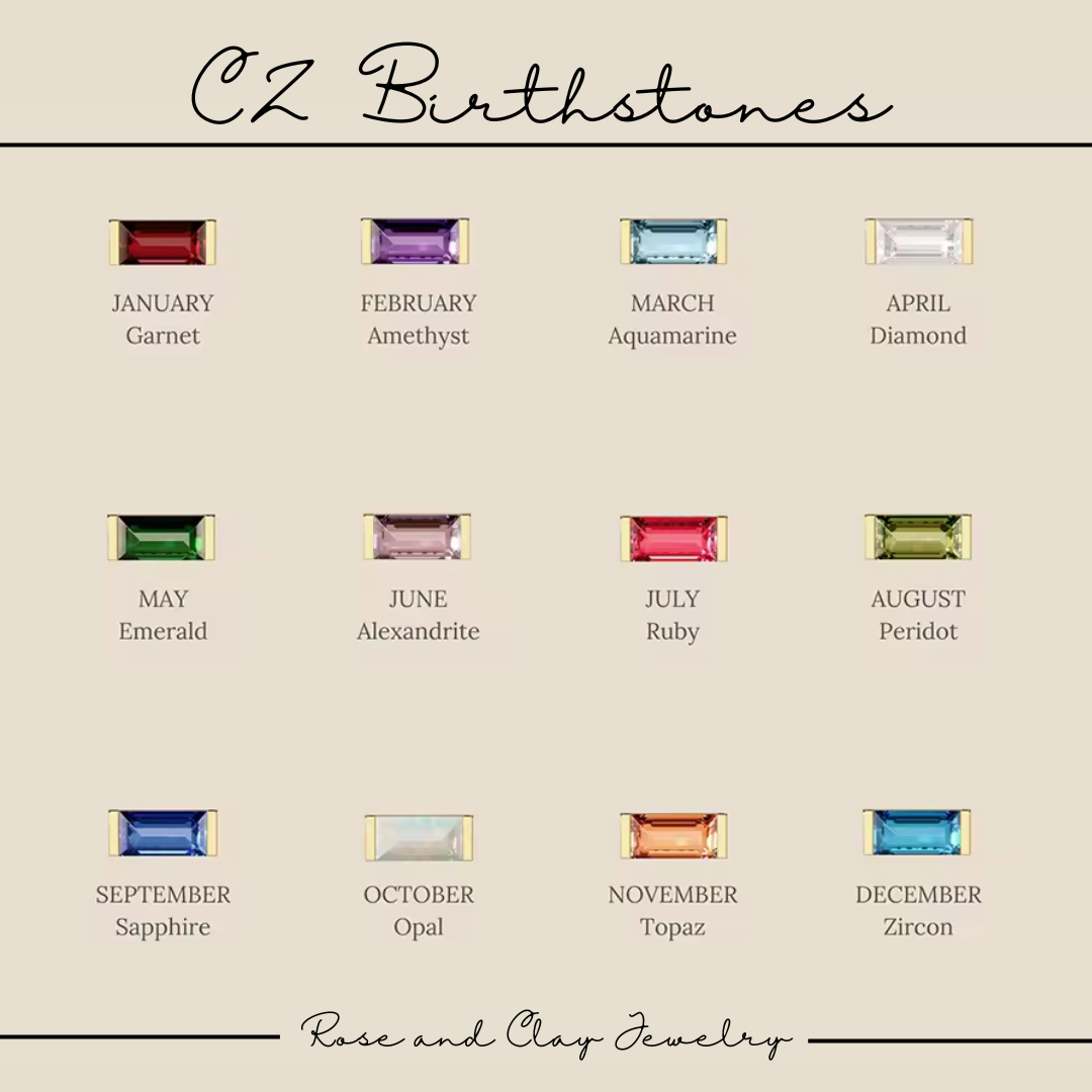 Birthlight CZ Birthstone Necklace — Rose & Clay