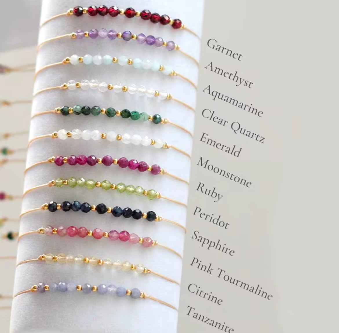 Birth Month Crystal Cord Bracelet — Curated By Suarez