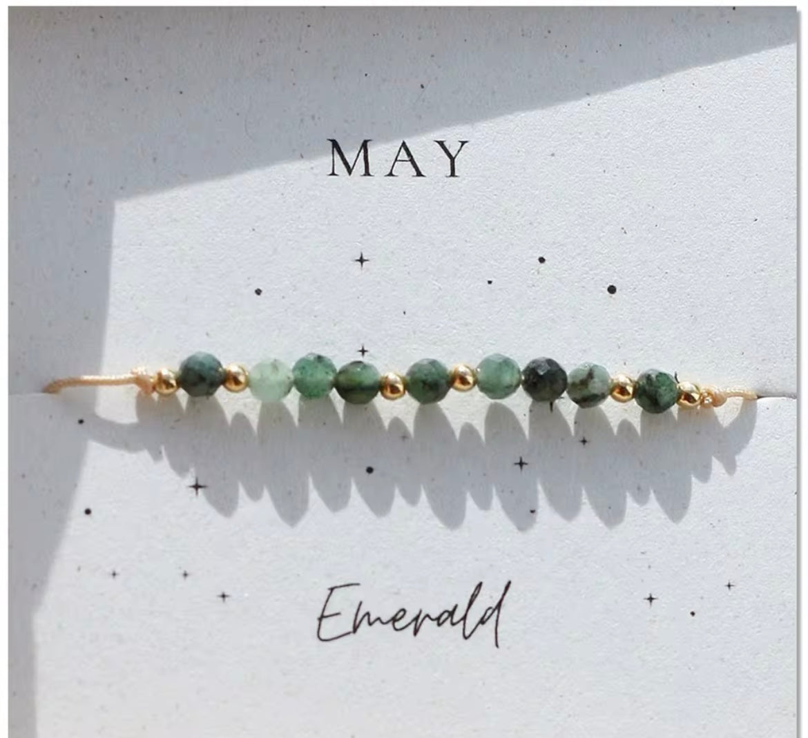 Birth Month Crystal Cord Bracelet — Curated By Suarez