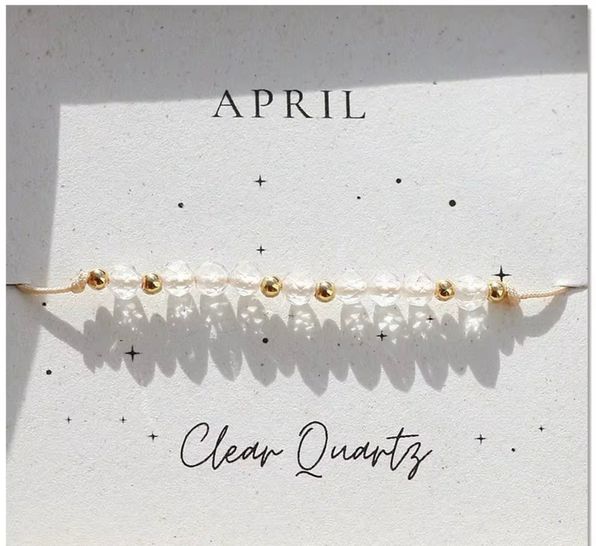 Birth Month Crystal Cord Bracelet — Curated By Suarez