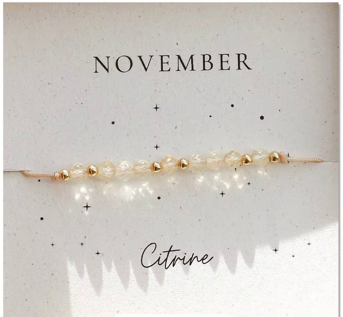 Birth Month Crystal Cord Bracelet — Curated By Suarez