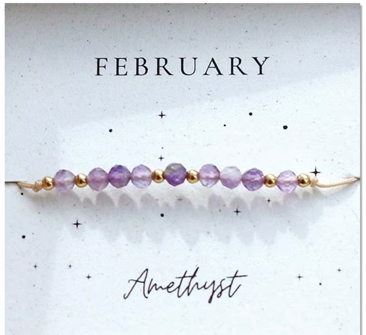 Birth Month Crystal Cord Bracelet — Curated By Suarez