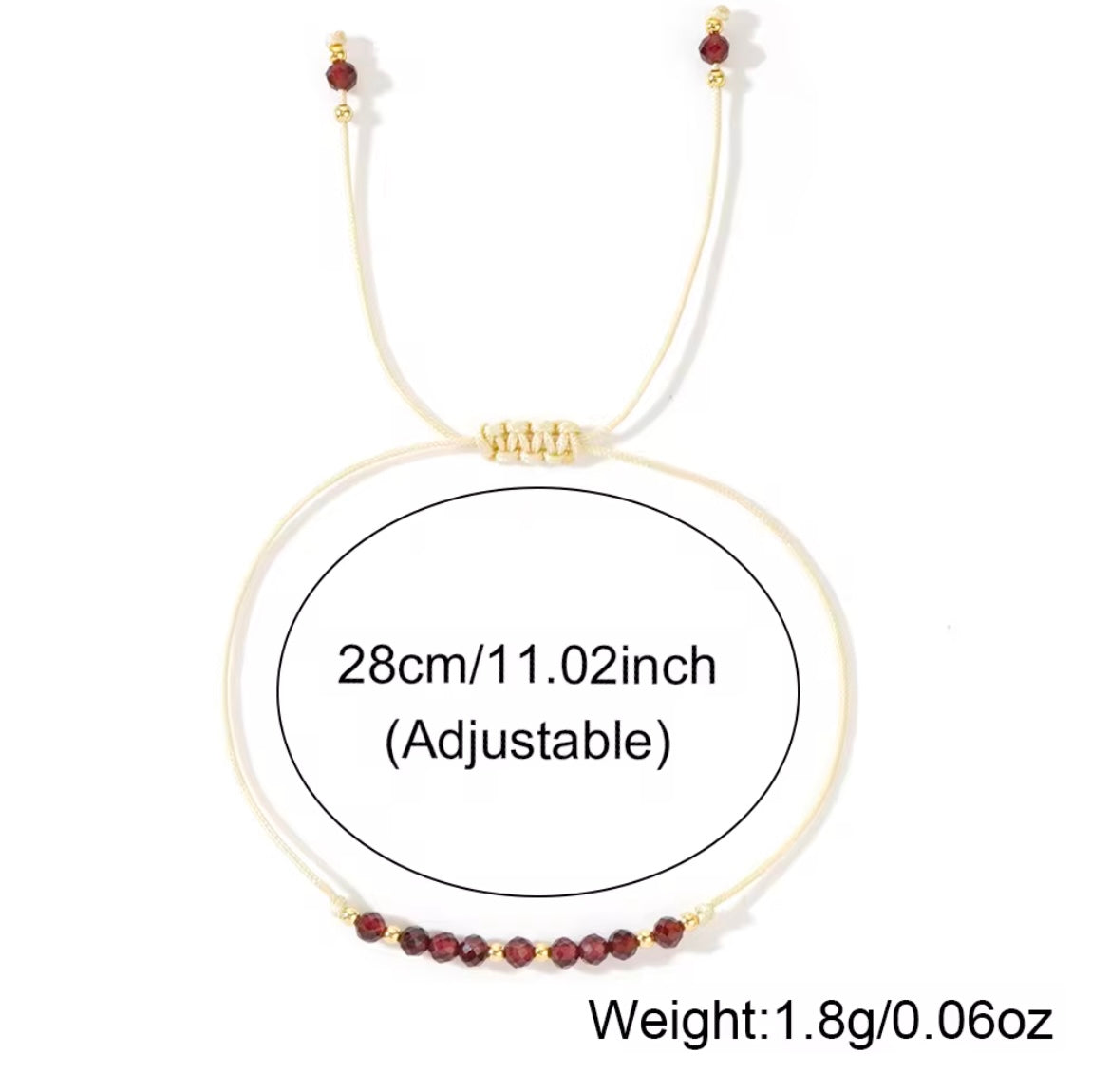 Birth Month Crystal Cord Bracelet — Curated By Suarez