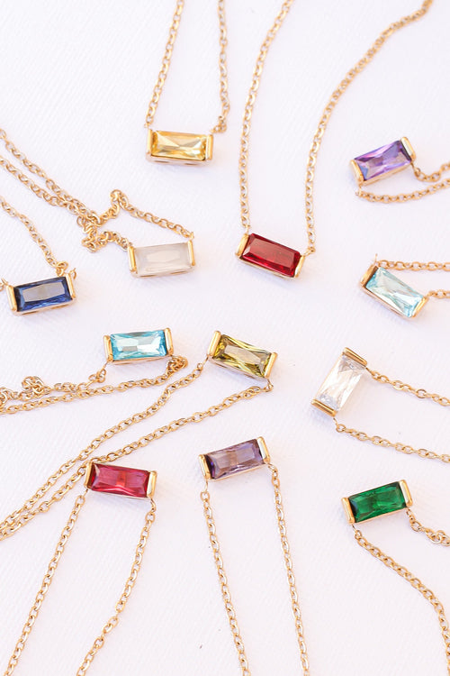 Birthlight CZ Birthstone Necklace — Rose & Clay