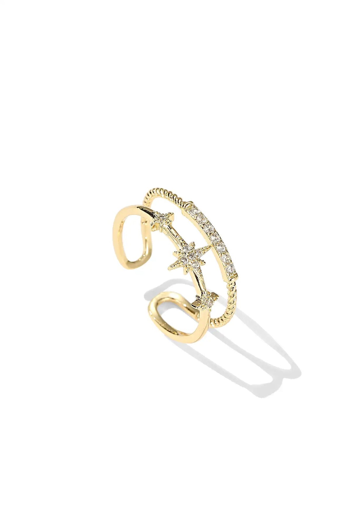Original product photograph: Celestial Triple Star Adjustable Ring