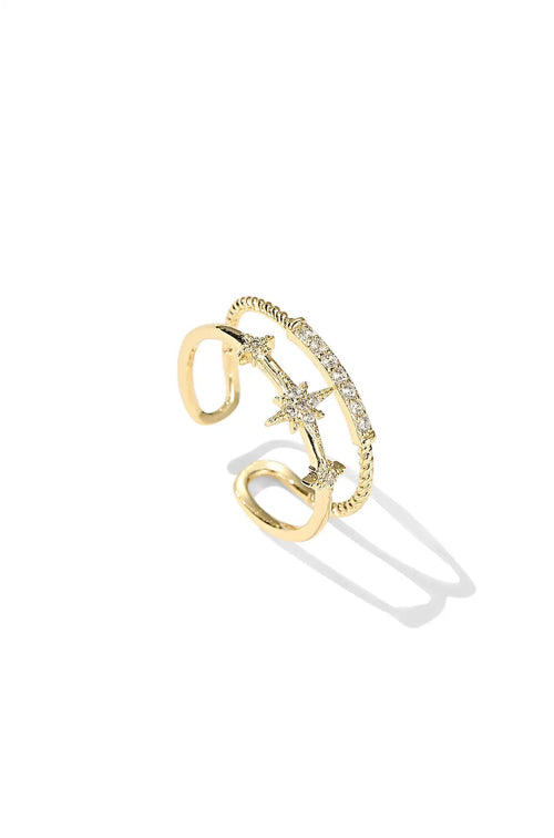 Original product photograph: Celestial Triple Star Adjustable Ring
