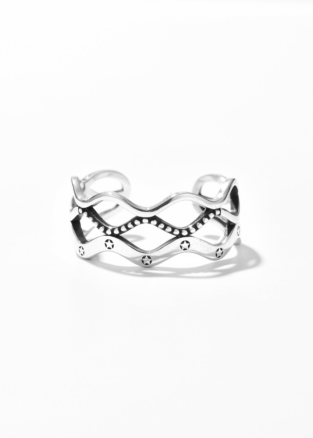 Original product photograph: Starry Wave Adjustable Sterling Silver Ring
