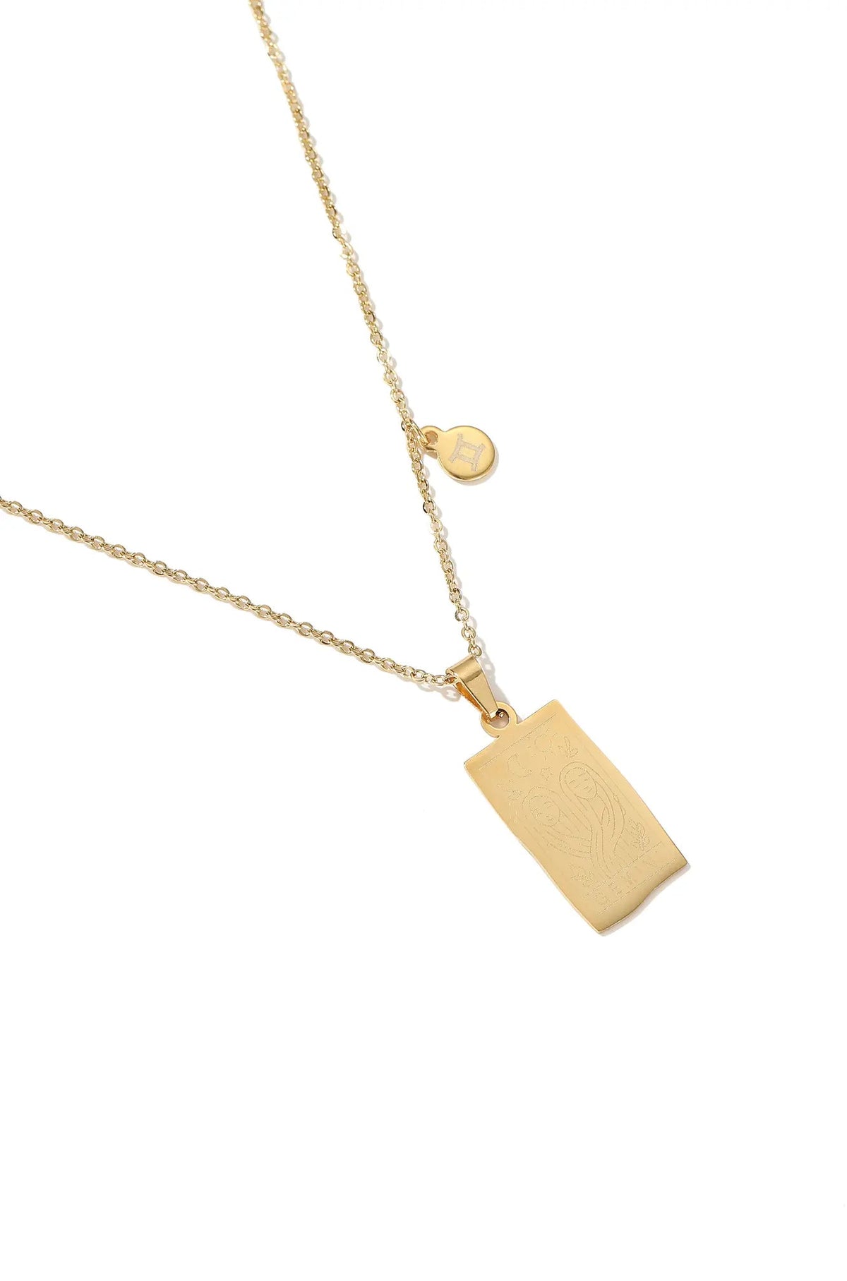 Original product photograph: Zodiac Sign Necklace — Gold / Gemini
