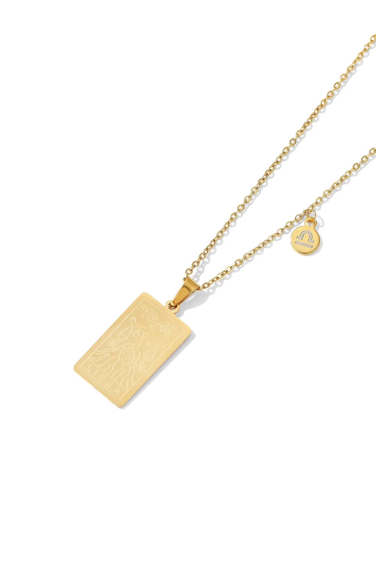 Original product photograph: Zodiac Sign Necklace — Gold / Libra
