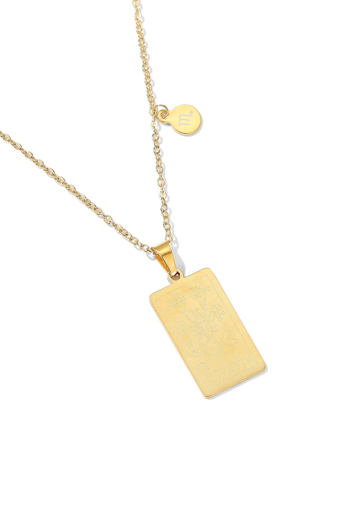 Original product photograph: Zodiac Sign Necklace — Gold / Scorpio