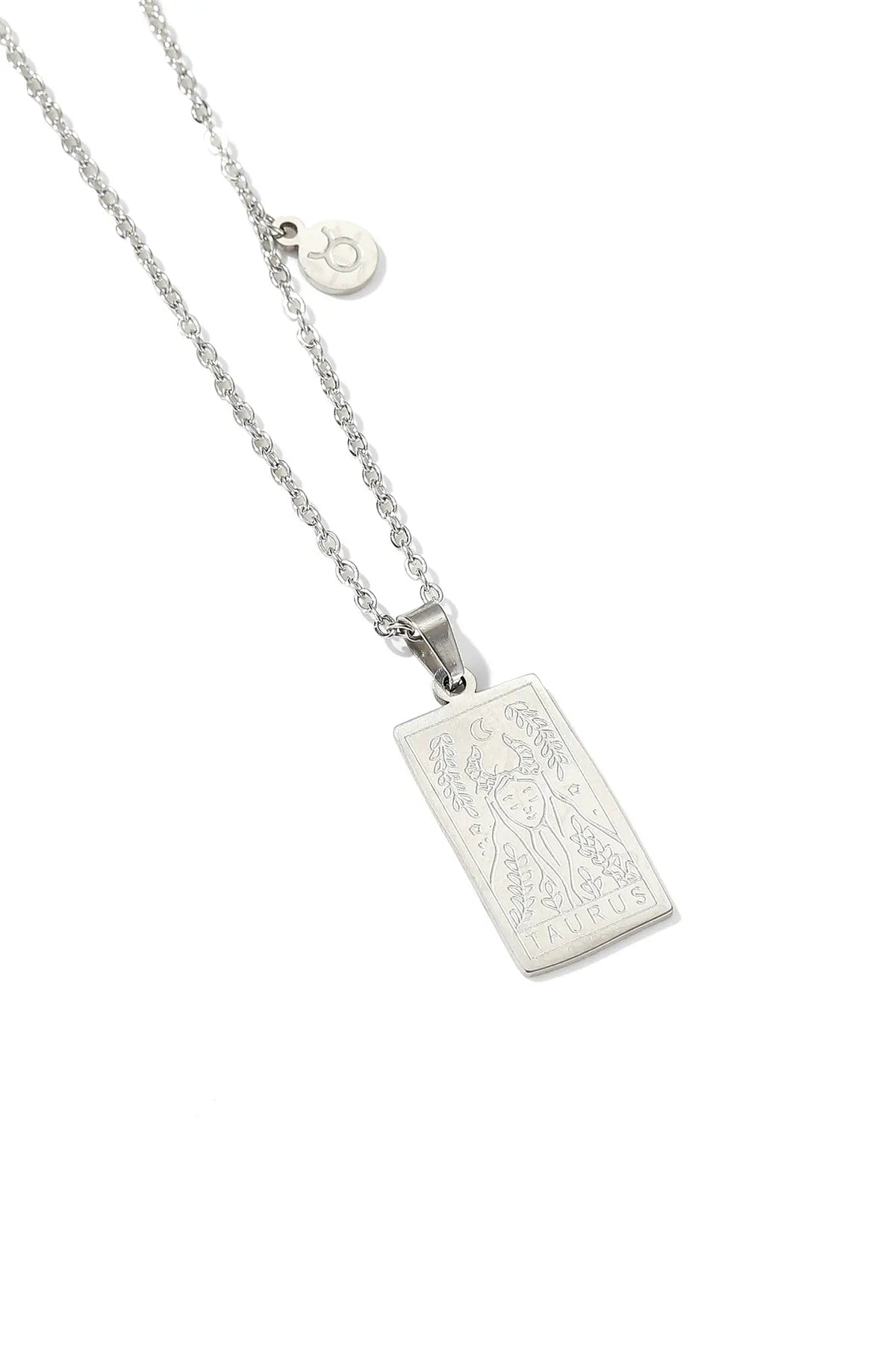 Original product photograph: Zodiac Sign Necklace — Silver / Taurus