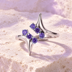 Styled editorial image of Starry Night Ring; AI-created setting. Original product photo also included.