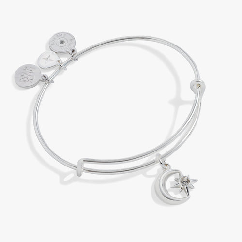 ALEX AND ANI Moon & Star Charm Bangle